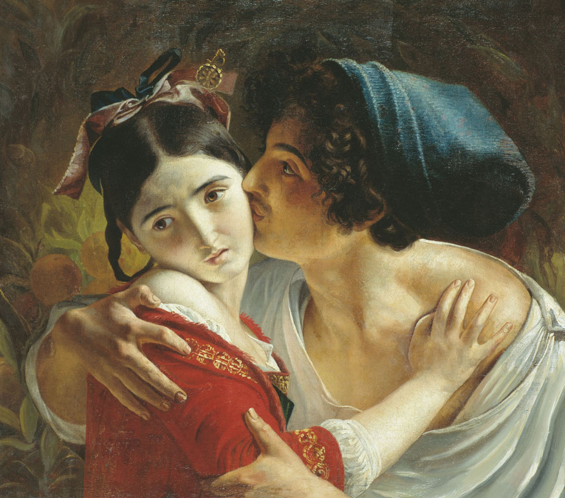 The Kiss by Fedor Antonovich Moller, 1840